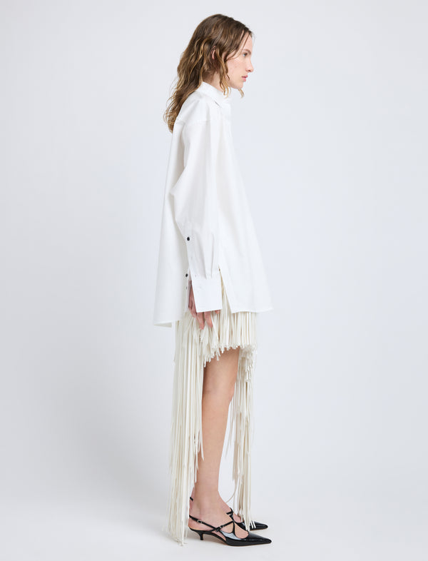 Proenza Schouler Proenza Schouler Addy Shirt In Compact Cotton Poplin - White