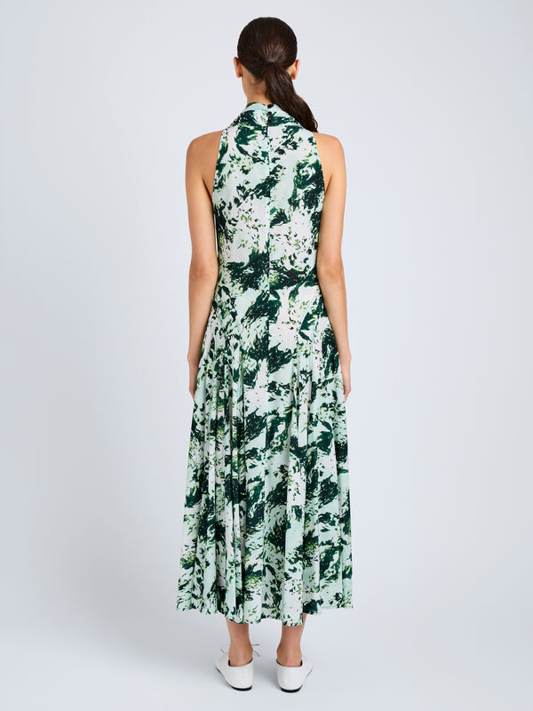 Proenza Schouler Proenza Schouler Adelide Dress In Printed Silk Viscose - Dark Green Multi