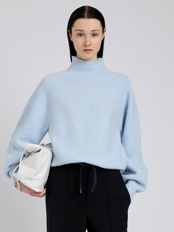 proenza schouler Proenza Schouler Adley Top in Solid Cashmere Blend - Light Blue
