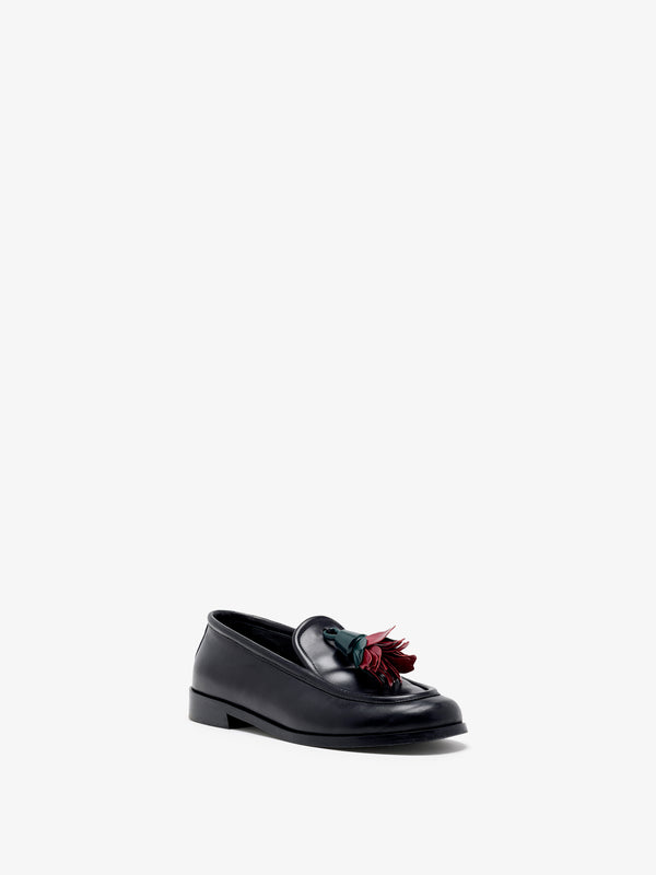 Proenza Schouler Proenza Schouler Albers Loafers In Box Calf - Black / Red