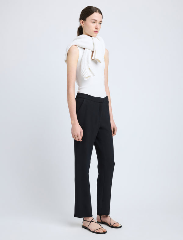 Proenza Schouler Proenza Schouler Alexia Pant In Bi-Stretch Suiting - Black