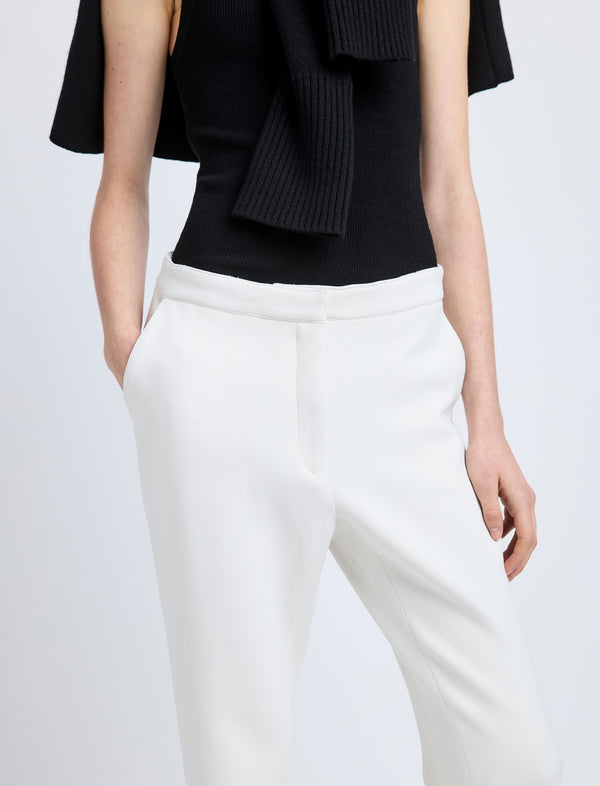 Proenza Schouler Proenza Schouler Alexia Pant In Bi-Stretch Suiting - Off White
