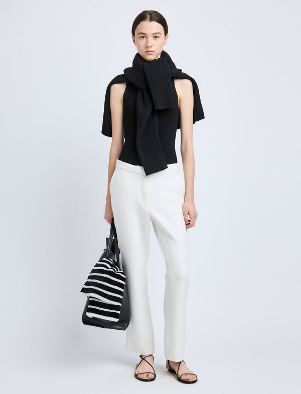 proenza schouler Proenza Schouler Alexia Pant in Bi-Stretch Suiting - Off White