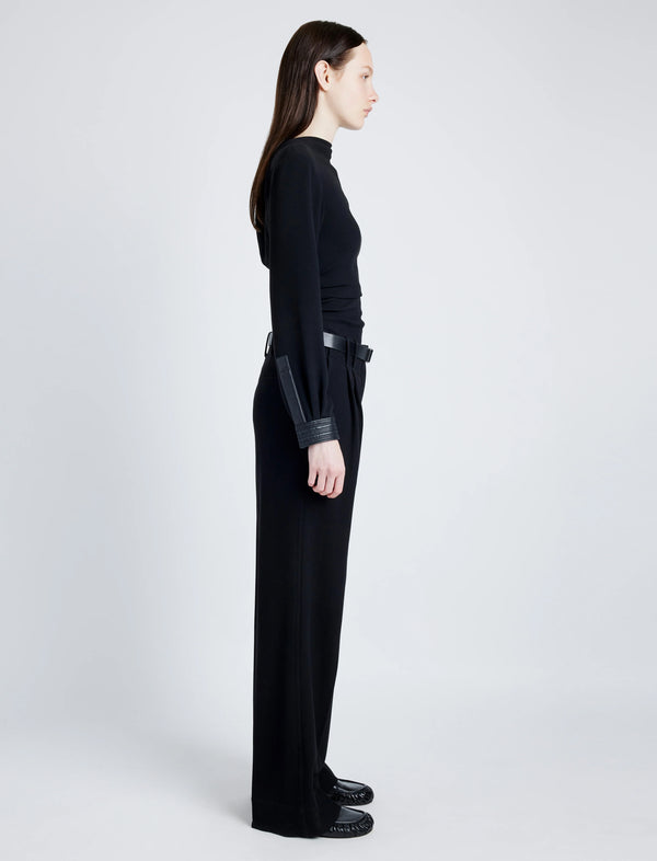 Proenza Schouler Proenza Schouler Alexis Top In Matte Double Crepe - Black