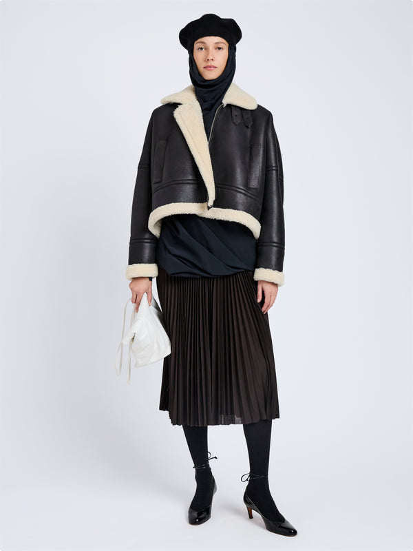 Proenza Schouler Proenza Schouler Alya Jacket In Shearling - Black/White