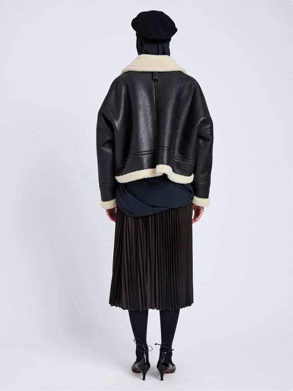 Proenza Schouler Proenza Schouler Alya Jacket In Shearling - Black/White
