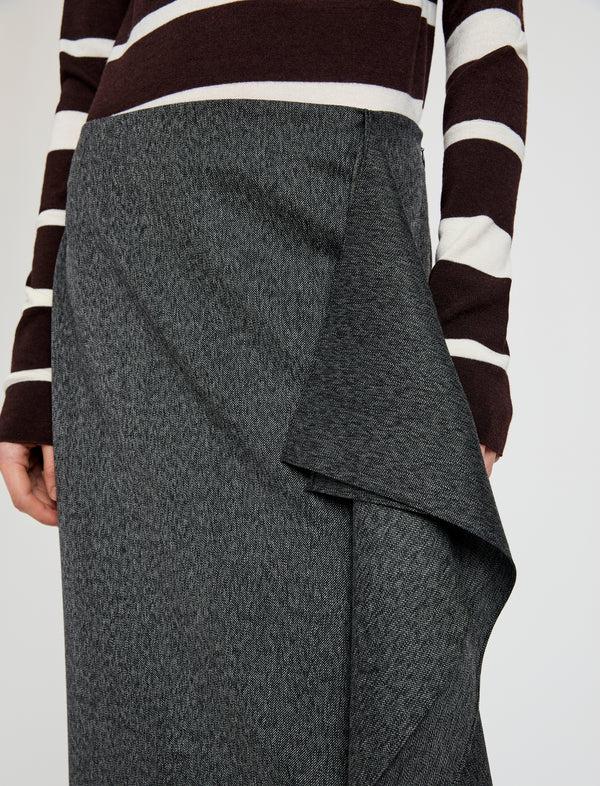 Proenza Schouler Proenza Schouler Amery Skirt In Textured Suiting - Charcoal Melange