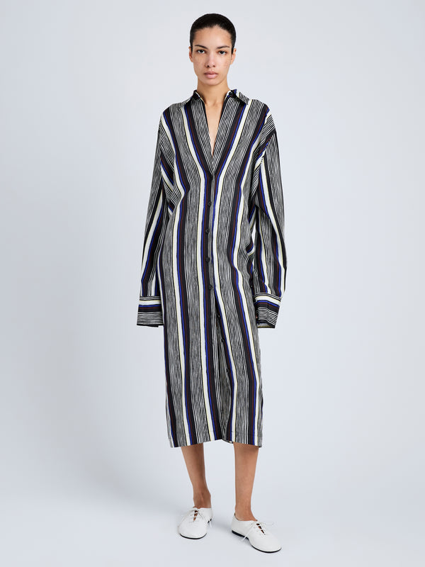 Proenza Schouler Proenza Schouler Amira Dress In Printed Silk Habotai - Black Multi
