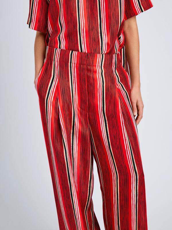 Proenza Schouler Proenza Schouler Amira Pant In Printed Silk Habotai - Vermillion Multi