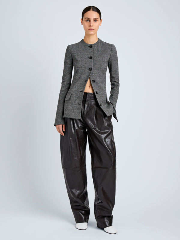 Proenza Schouler Proenza Schouler Annemarie Jacket In Melange Suiting - Dark Grey Melange
