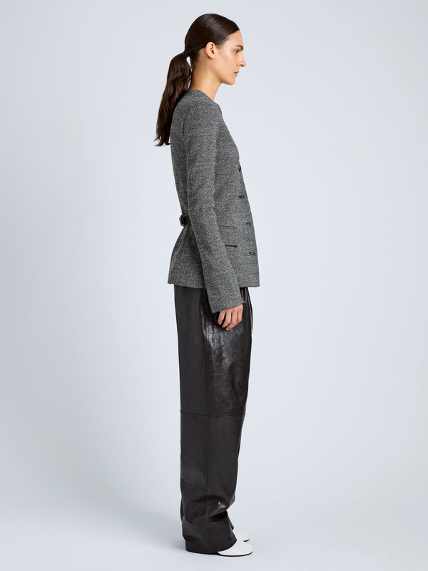 Proenza Schouler Proenza Schouler Annemarie Jacket In Melange Suiting - Dark Grey Melange