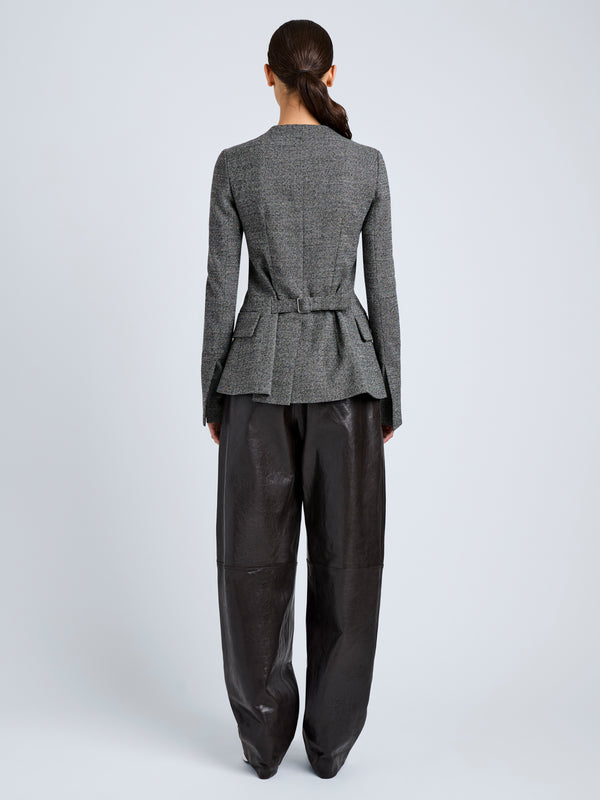 Proenza Schouler Proenza Schouler Annemarie Jacket In Melange Suiting - Dark Grey Melange