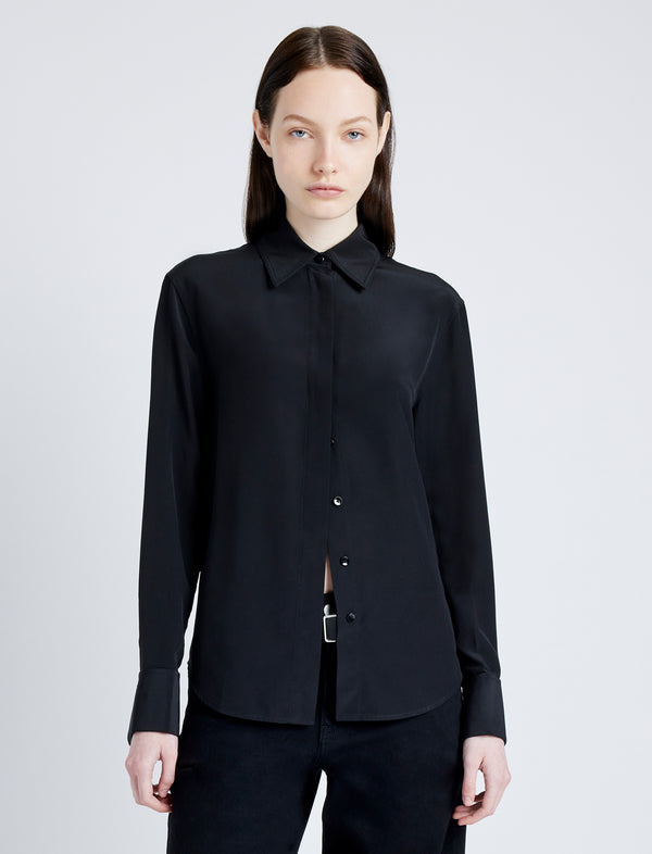 proenza schouler Proenza Schouler Arabella Top in Eco Silk - Black