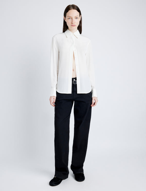 Proenza Schouler Proenza Schouler Arabella Top In Eco Silk - White