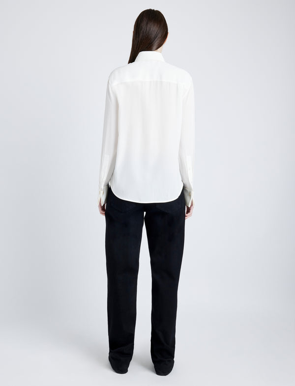 Proenza Schouler Proenza Schouler Arabella Top In Eco Silk - White
