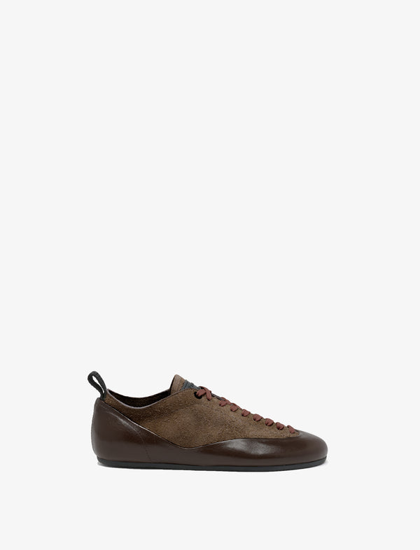 proenza schouler Proenza Schouler Arcadia Sneakers in Brushed Calf Suede - Chocolate