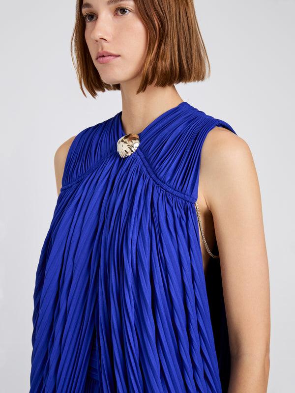 Proenza Schouler Proenza Schouler Bari Dress In Gauzy Jersey - Cobalt