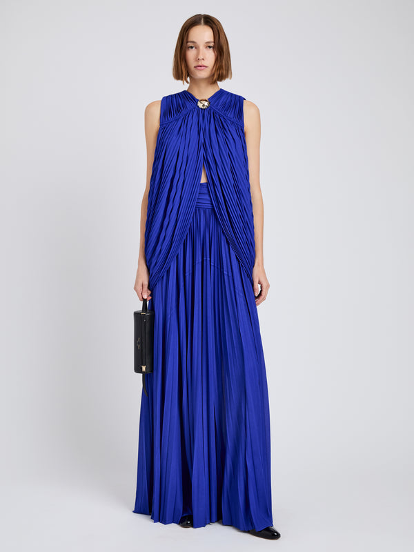 proenza schouler Proenza Schouler Bari Dress in Gauzy Jersey - Cobalt