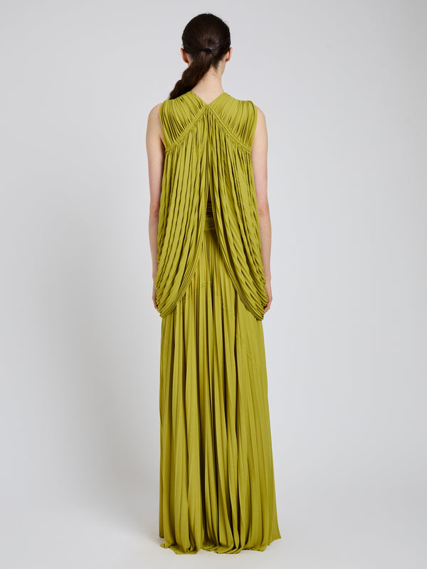 Proenza Schouler Proenza Schouler Bari Dress In Gauzy Jersey - Olive