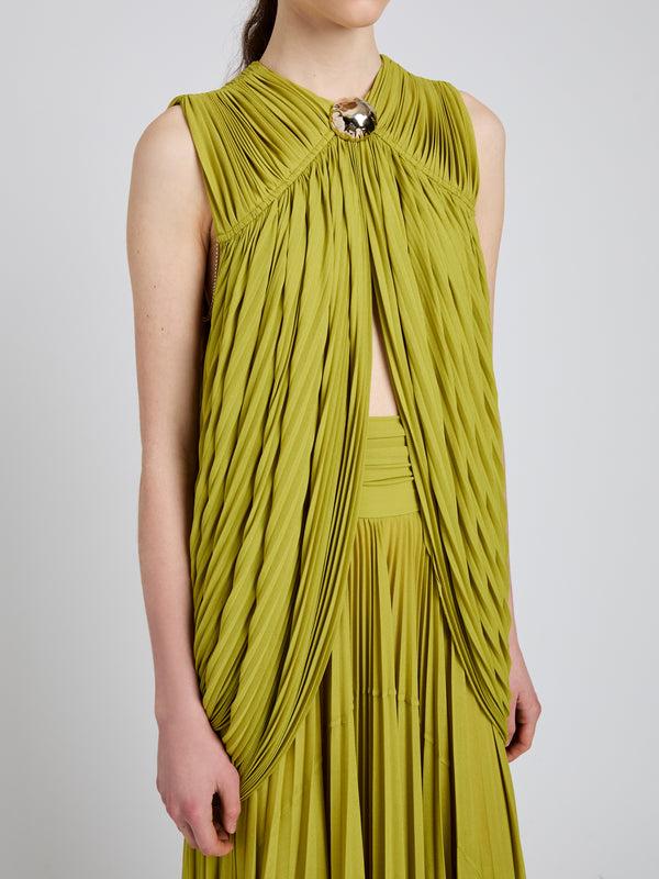 Proenza Schouler Proenza Schouler Bari Dress In Gauzy Jersey - Olive