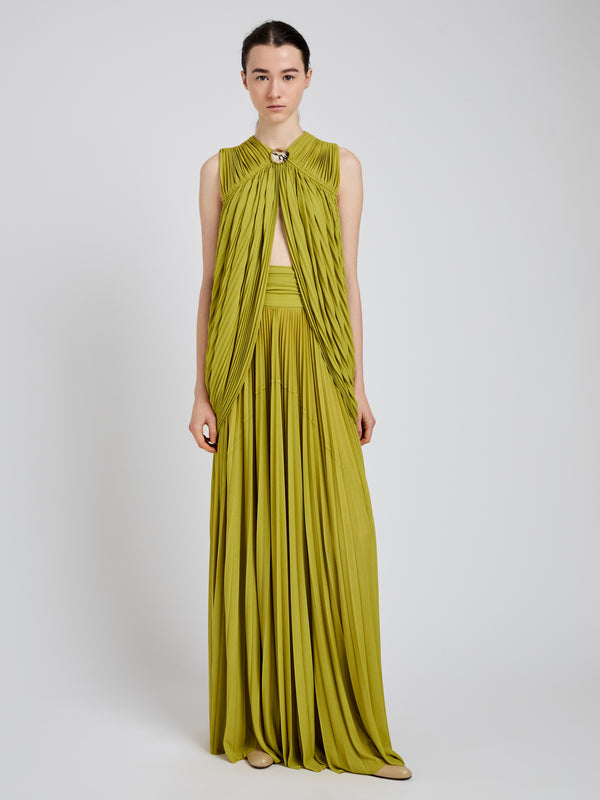 proenza schouler Proenza Schouler Bari Dress in Gauzy Jersey - Olive