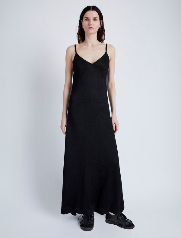 proenza schouler Proenza Schouler Bella Dress in Lacquered Viscose - Black