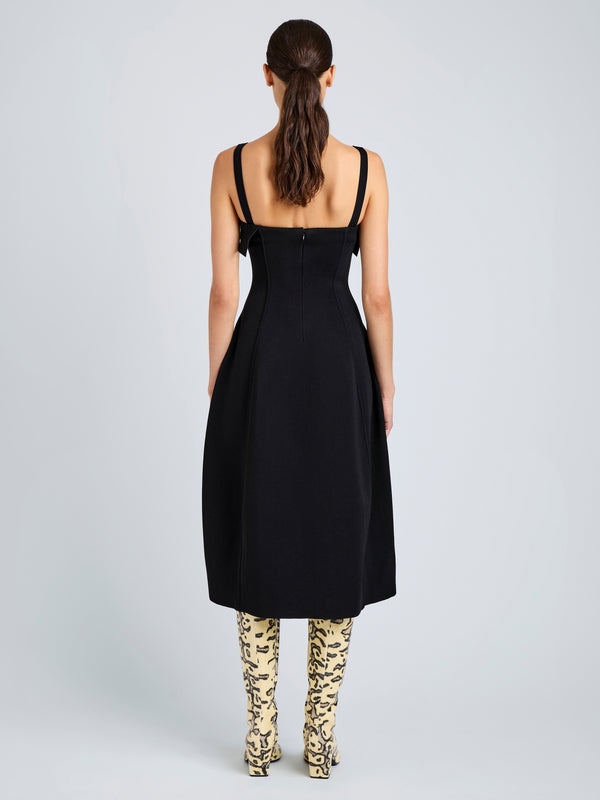 Proenza Schouler Proenza Schouler Blanca Dress In Compact Viscose - Black