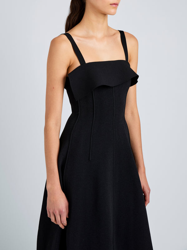 Proenza Schouler Proenza Schouler Blanca Dress In Compact Viscose - Black
