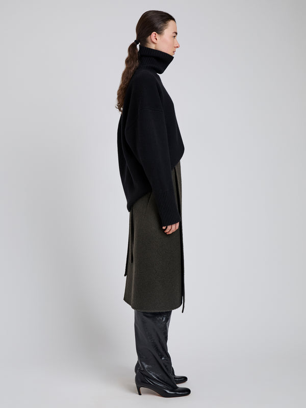 Proenza Schouler Proenza Schouler Bodhi Skirt In Boucle Twill Suiting - Wood