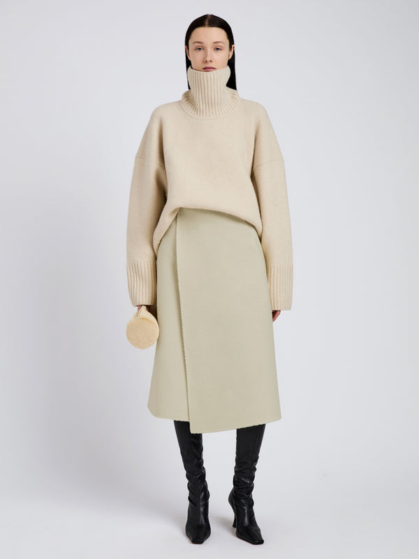 proenza schouler Proenza Schouler Bodhi Skirt in Boucle Twill Suiting - Off White