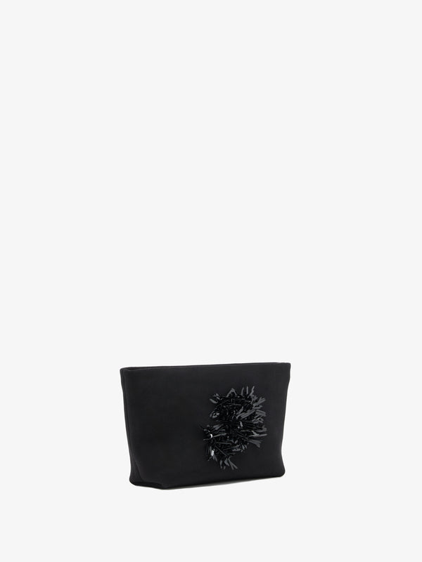 Proenza Schouler Proenza Schouler Bond Clutch In Embroidered Compact Crepe - Black