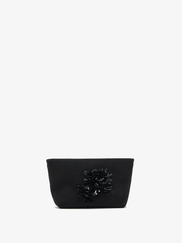 Proenza Schouler Proenza Schouler Bond Clutch In Embroidered Compact Crepe - Black