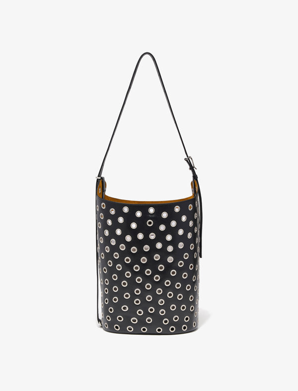 proenza schouler Proenza Schouler Brant Bucket Bag in Eyelet Covered Smooth Calf - Black