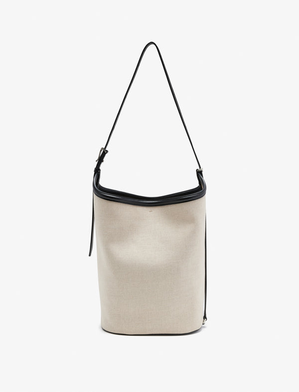 Proenza Schouler Proenza Schouler Brant Bucket Bag In Natural Linen - Natural / Black