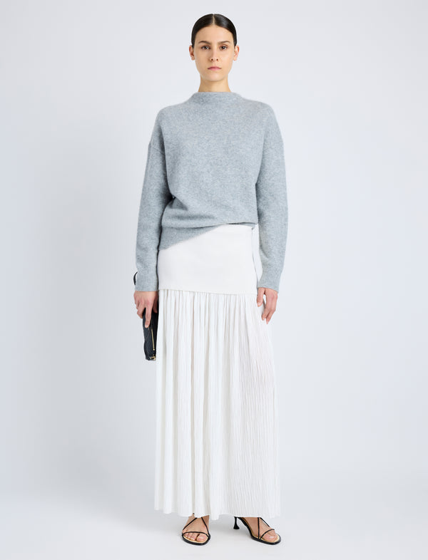 Proenza Schouler Proenza Schouler Bria Top In Cashmere Silk - Grey Melange