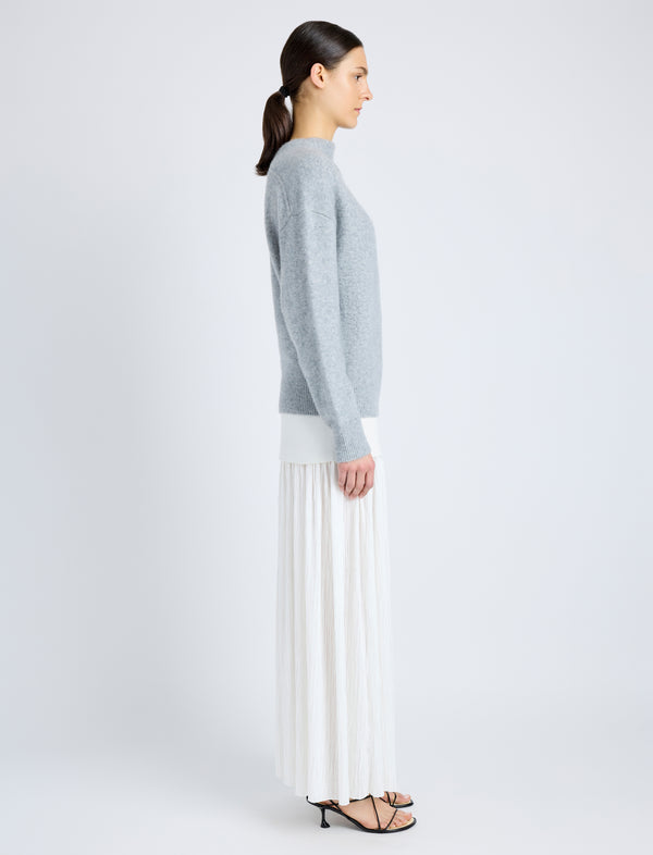 Proenza Schouler Proenza Schouler Bria Top In Cashmere Silk - Grey Melange