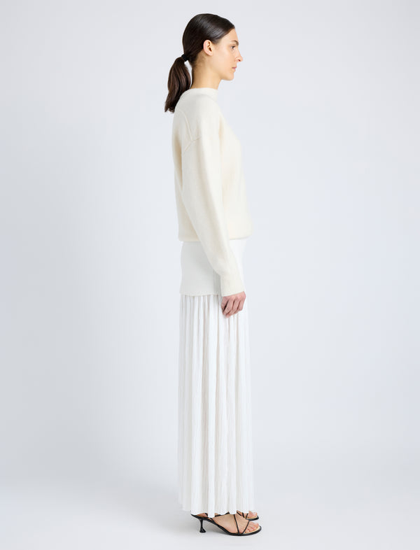 Proenza Schouler Proenza Schouler Bria Top In Cashmere Silk - Ivory