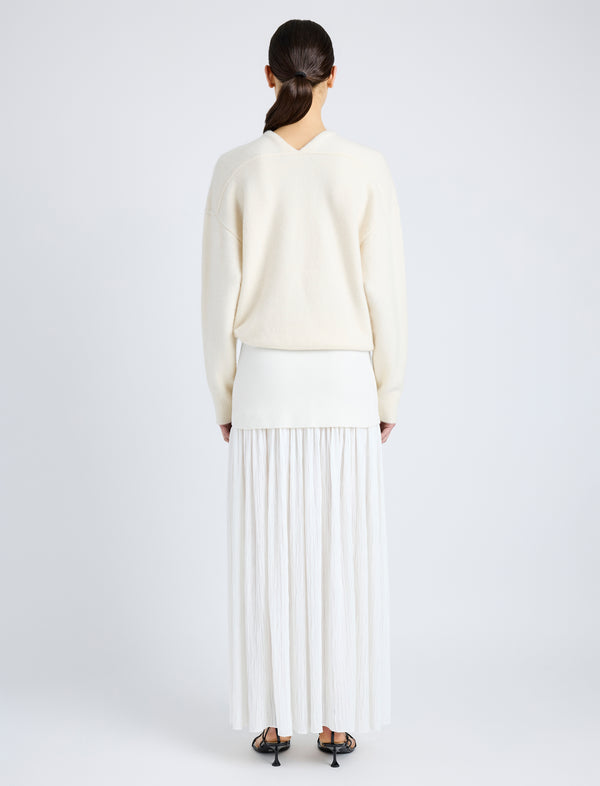 Proenza Schouler Proenza Schouler Bria Top In Cashmere Silk - Ivory