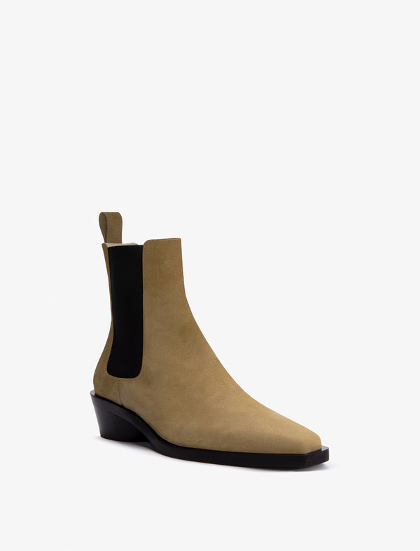 Proenza Schouler Proenza Schouler Bronco Chelsea Boots In Suede - Dark Beige