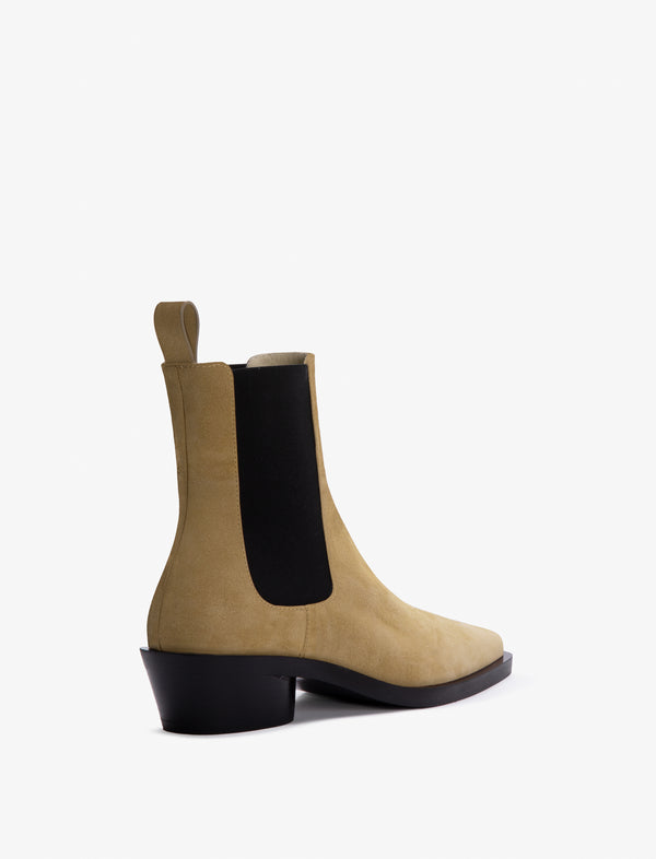 Proenza Schouler Proenza Schouler Bronco Chelsea Boots In Suede - Dark Beige