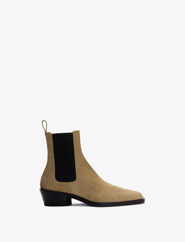 proenza schouler Proenza Schouler Bronco Chelsea Boots in Suede - Dark Beige