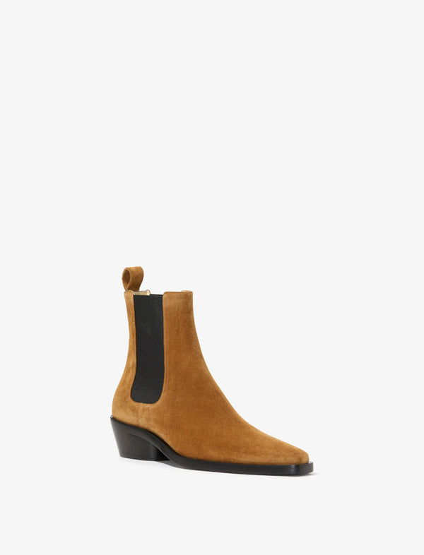 Proenza Schouler Proenza Schouler Bronco Chelsea Boots In Suede - Tobacco