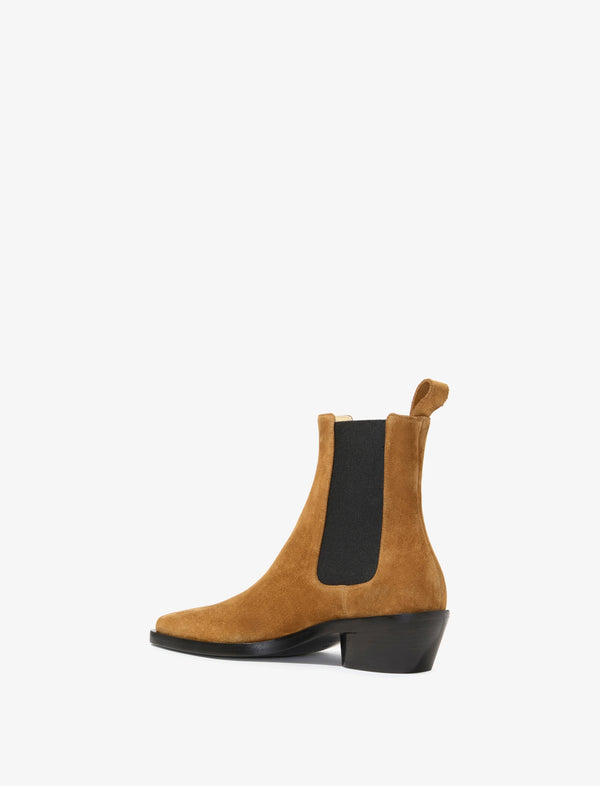 Proenza Schouler Proenza Schouler Bronco Chelsea Boots In Suede - Tobacco