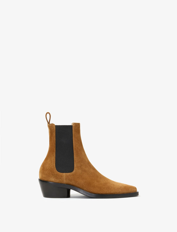 proenza schouler Proenza Schouler Bronco Chelsea Boots in Suede - Tobacco