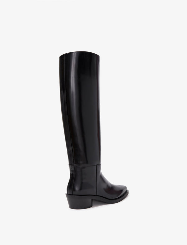Proenza Schouler Proenza Schouler Bronco Knee High Boots In Spazzolato Leather - Black