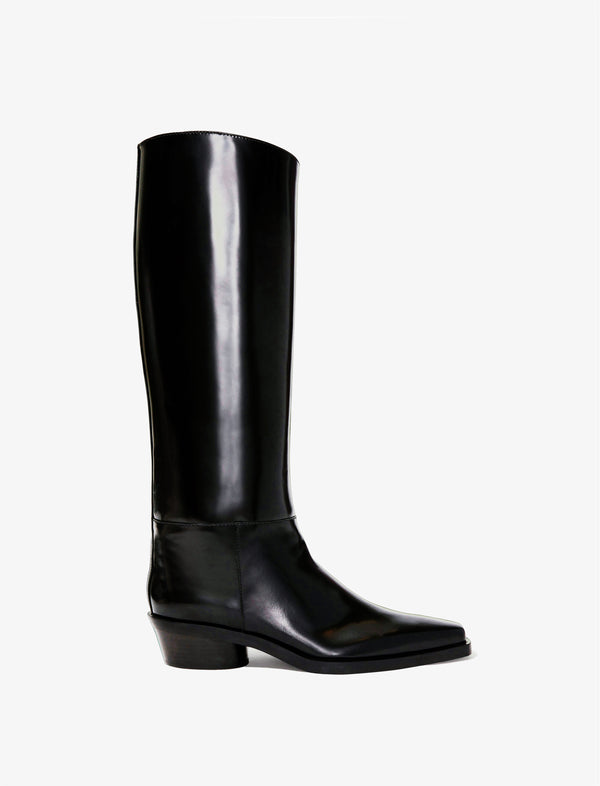 Proenza Schouler Proenza Schouler Bronco Knee High Boots In Spazzolato Leather - Black