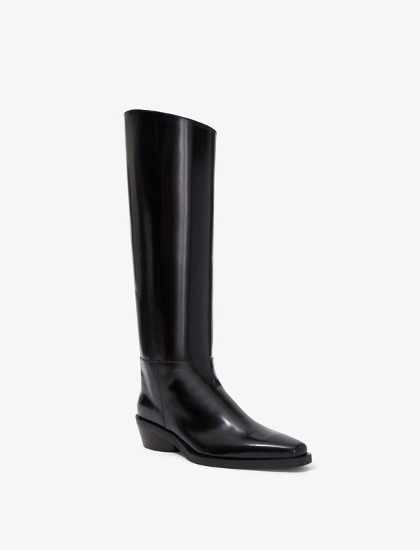 proenza schouler Proenza Schouler Bronco Knee High Boots in Spazzolato Leather - Black