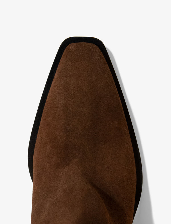 Proenza Schouler Proenza Schouler Bronco Knee High Boots In Suede - Chocolate