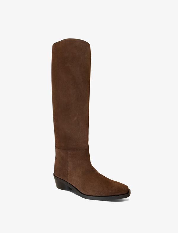 proenza schouler Proenza Schouler Bronco Knee High Boots in Suede - Chocolate