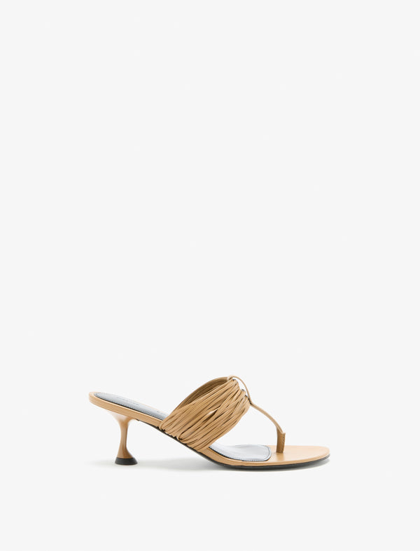 Proenza Schouler Proenza Schouler Cable T-Strap Sandals - Khaki